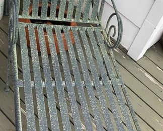 Vintage Outdoor Metal Lounger