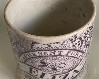 Early Porcelain Presentation Mug