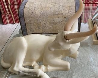 Large Italian Alabaster Antelope