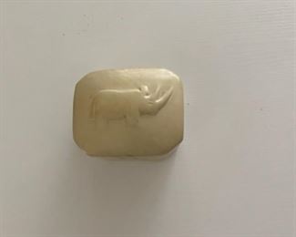 Porcelain elephant jewelry box