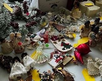 Variety of angel ornaments