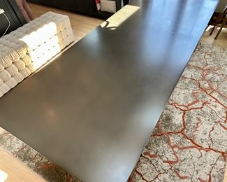 Restoration Hardware, ZINC TOP Rectangle, Dining Table with Wood Legs, 10’ long x 39.5 “w x 31”h - see Description $2500
