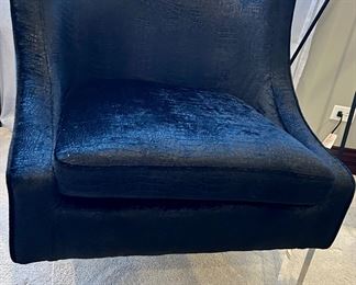 Black Velvety Chair with Clear Acrylic Legs
23w x 26.5d x 31h (19” floor to seat) $115