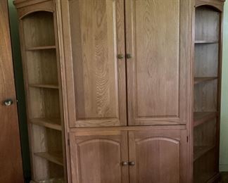 Wood Wall Unit Media Center 
