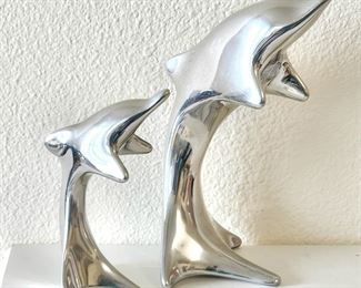 Hoselton Canada aluminum dolphin sculptures