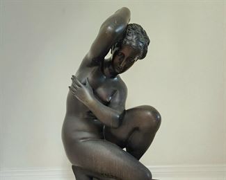 31" bronze nude statue