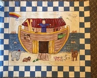 Hand painted Floorcloth