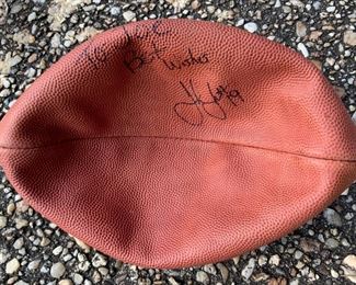 Autographed NFL Football John Jett #19. Won two Super Bowl rings with Cowboys. 