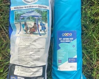 Beach Cabana and Umbrella