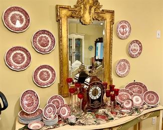 Red transfer ware.  So pretty. 