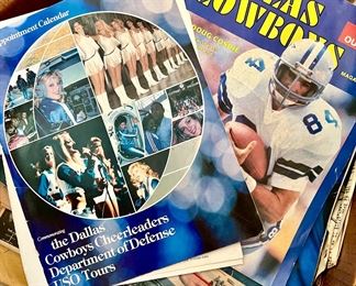 Large assortment of vintage Dallas cowboy football programs and Cheerleader ephemera!