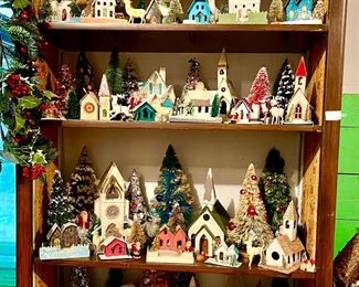 More vintage Christmas!  A whole garage full!!! Putz houses from Japan!