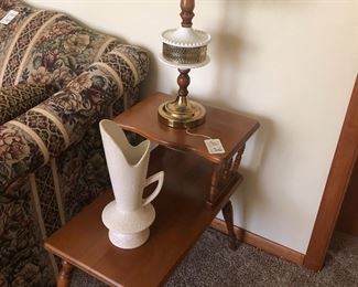 End tables with retro lamp