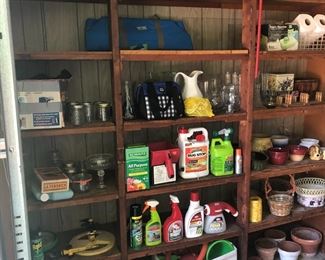 misc canning, flower pots & gardening