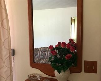 Colonial style mirror and shelf