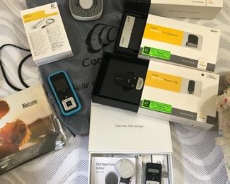 Cochlear stuff most NIB, Remote, new cover, wireless- phone clip, TV streamer, Mini Microphone 2+, charger port plus chargers and 2 box's battery's 