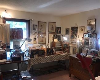 Items Located In The 1st Bedroom ( Vintage Pin Up & Ephemera)