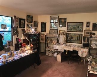 Items Located In The 4th Bedroom ( Vintage 1930's Lithographs ~ Vintage Linens And Sewing Items ~ Vintage Costume Jewelry ~ Vintage Marbles)