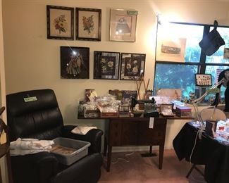 Items Located In The 4th Bedroom ( Vintage 1930's Lithographs ~ Vintage Linens And Sewing Items ~ Vintage Costume Jewelry ~ Vintage Marbles)