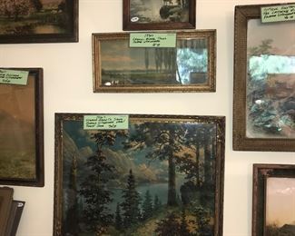 Items Located In The 4th Bedroom ( Vintage 1930's Lithographs ~ Vintage Linens And Sewing Items ~ Vintage Costume Jewelry ~ Vintage Marbles)