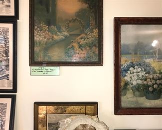 Items Located In The 4th Bedroom ( Vintage 1930's Lithographs ~ Vintage Linens And Sewing Items ~ Vintage Costume Jewelry ~ Vintage Marbles)