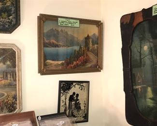 Items Located In The 4th Bedroom ( Vintage 1930's Lithographs ~ Vintage Linens And Sewing Items ~ Vintage Costume Jewelry ~ Vintage Marbles)