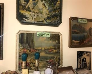 Items Located In The 4th Bedroom ( Vintage 1930's Lithographs ~ Vintage Linens And Sewing Items ~ Vintage Costume Jewelry ~ Vintage Marbles)