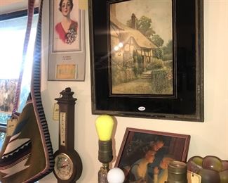 Items Located In The 4th Bedroom ( Vintage 1930's Lithographs ~ Vintage Linens And Sewing Items ~ Vintage Costume Jewelry ~ Vintage Marbles)