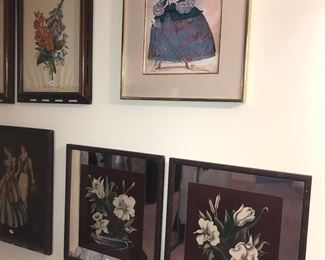 Items Located In The 4th Bedroom ( Vintage 1930's Lithographs ~ Vintage Linens And Sewing Items ~ Vintage Costume Jewelry ~ Vintage Marbles)