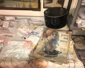 Items Located In The 4th Bedroom ( Vintage 1930's Lithographs ~ Vintage Linens And Sewing Items ~ Vintage Costume Jewelry ~ Vintage Marbles)