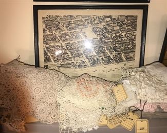 Items Located In The 4th Bedroom ( Vintage 1930's Lithographs ~ Vintage Linens And Sewing Items ~ Vintage Costume Jewelry ~ Vintage Marbles)