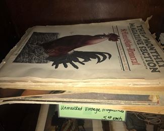 Items Located In The 4th Bedroom ( Vintage 1930's Lithographs ~ Vintage Linens And Sewing Items ~ Vintage Costume Jewelry ~ Vintage Marbles)