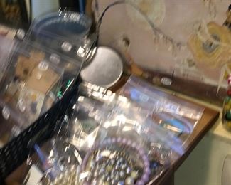 Items Located In The 4th Bedroom ( Vintage 1930's Lithographs ~ Vintage Linens And Sewing Items ~ Vintage Costume Jewelry ~ Vintage Marbles)