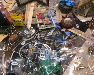 Items Located In The 4th Bedroom ( Vintage 1930's Lithographs ~ Vintage Linens And Sewing Items ~ Vintage Costume Jewelry ~ Vintage Marbles)