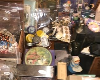 Items Located In The 4th Bedroom ( Vintage 1930's Lithographs ~ Vintage Linens And Sewing Items ~ Vintage Costume Jewelry ~ Vintage Marbles)