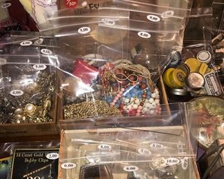 Items Located In The 4th Bedroom ( Vintage 1930's Lithographs ~ Vintage Linens And Sewing Items ~ Vintage Costume Jewelry ~ Vintage Marbles)