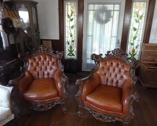Mahagony chair and couch 1800s 