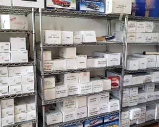Huge assortments of models, car models, and collectible cars