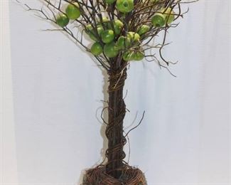 Lovely Artificail Apple Tree in Square Lion Head Planter