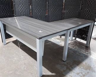 Modern Gray Desk Metal Frame