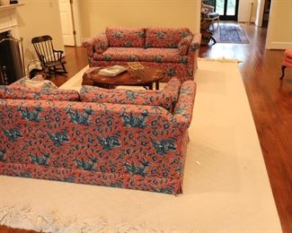 a PAIR of Pull Out Sofa  Loveseats 