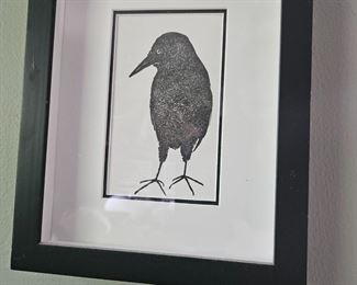 Framed crow