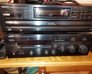 Yamaha Receiver and Onkyo CD Changer