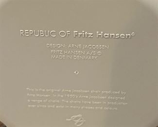 Republic of Fritz Hansen Arne Jacobsen 