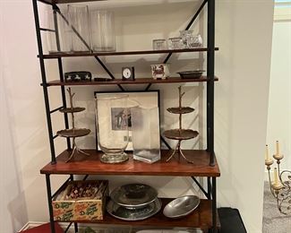 Metal and wood shelf