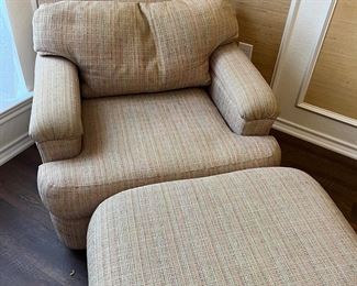 club chair with ottoman, two available