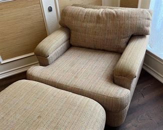 club chair with ottoman, two available