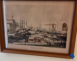 seaport print, framed