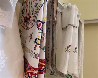 embroidered table linens