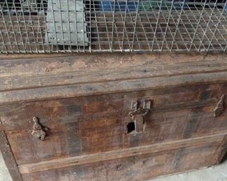 old chest with tray and original liner